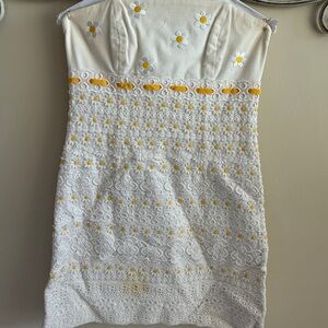 Lilly Pulitzer White and Yellow Mini Dress